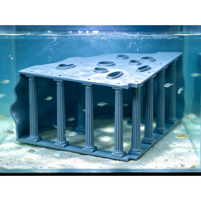 Aquarium Fish Elevator - PETG Roma Sütunu Mağara Akvaryum Süsü