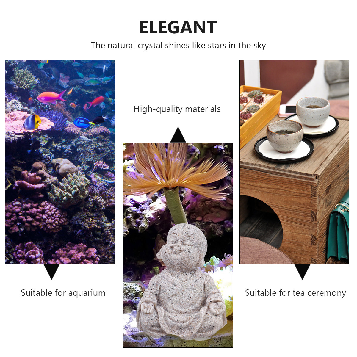 Fish Aquarium Home - 1 Adet Reçine Kumtaşı Maitreya Buda