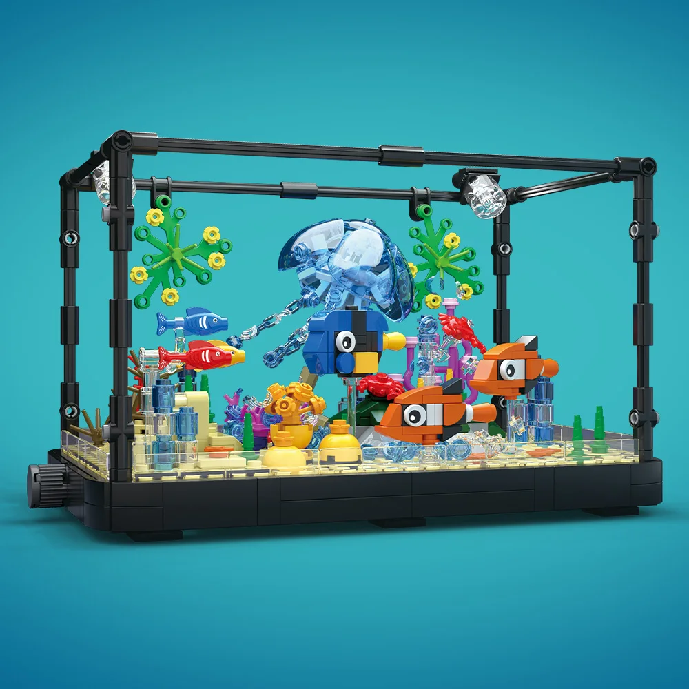 Işıklı Balık Tankı Yapım Blokl - Aquarium Fish Farm incelemesi ve fiyatı
