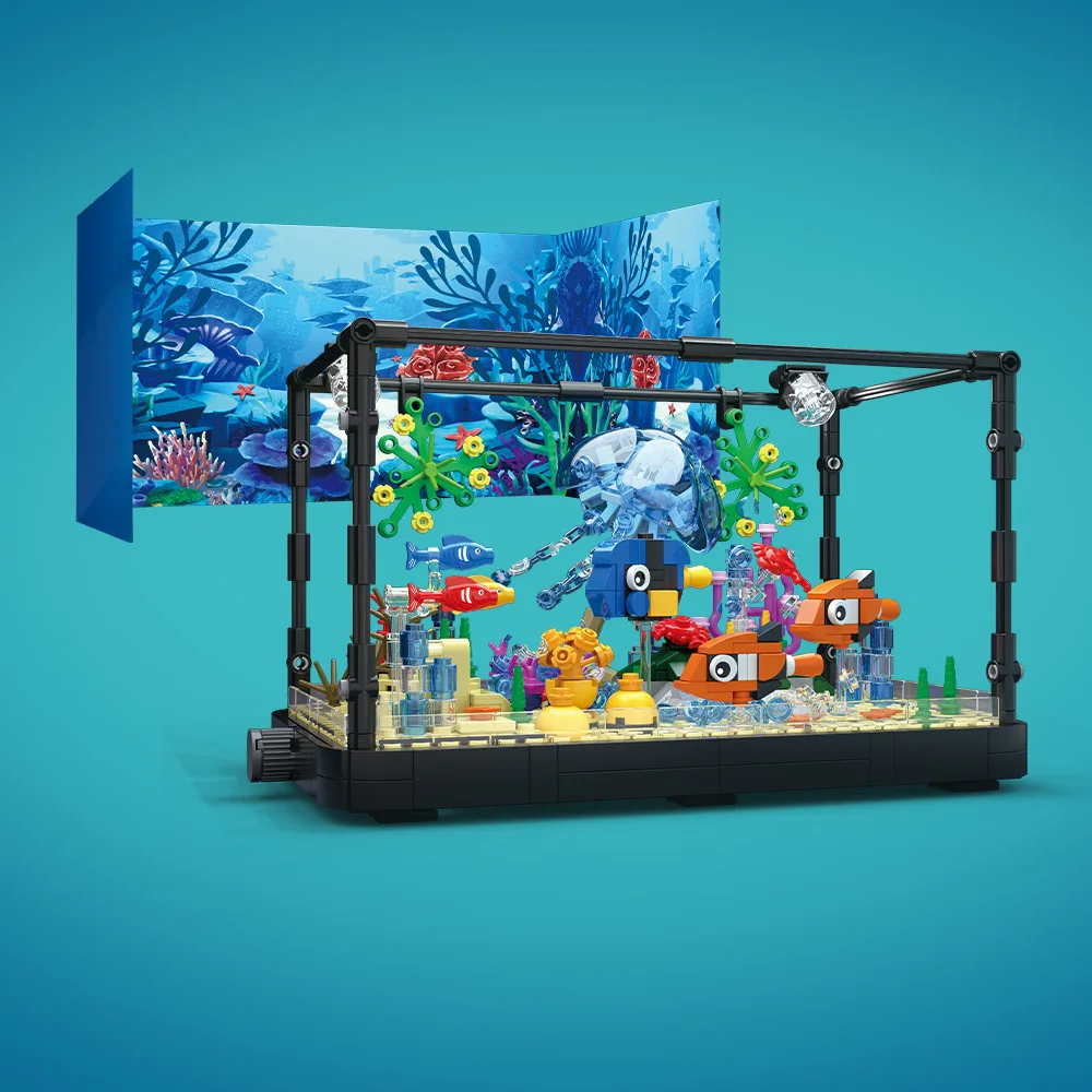 Işıklı Balık Tankı Yapım Blokl - Aquarium Fish Farm incelemesi ve fiyatı